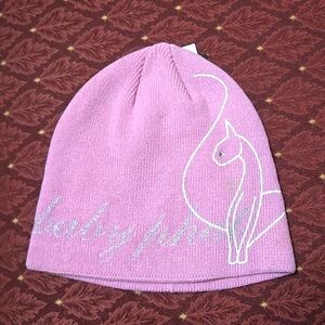 VINTAGE PINK BABY PHAT PINK KNIT HAT W LOGO NEW W TAG